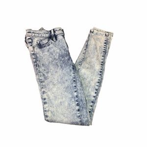 Modismo Women’s Mid-Rise Acid Wash Skinny Jeans